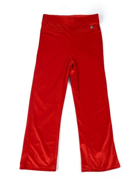 allen solly junior red regular fit leggings