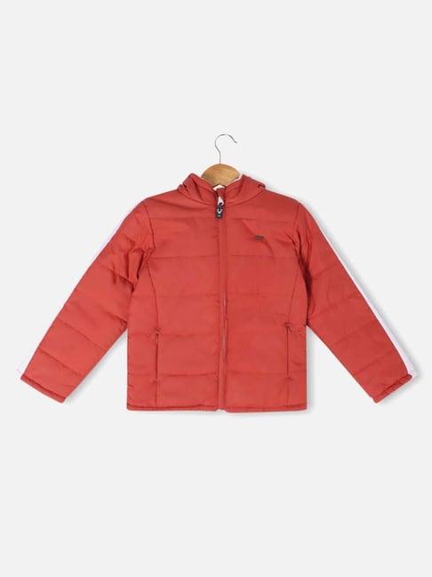 allen solly junior white & red regular fit full sleeves reversible jacket