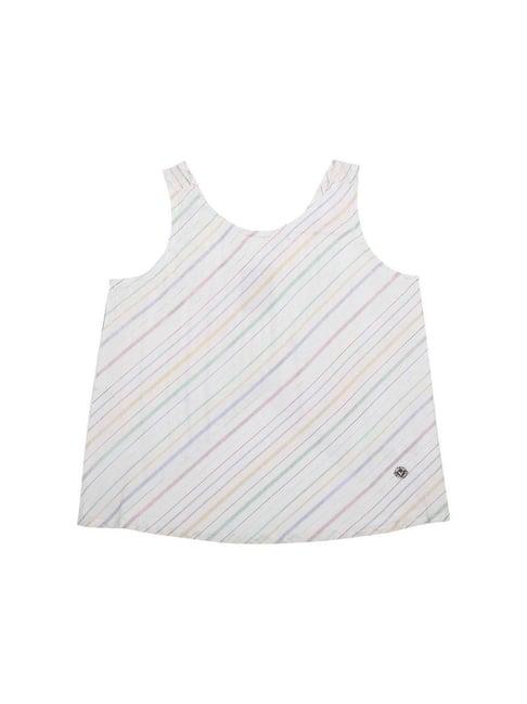 allen solly junior white striped top