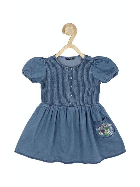 allen solly kids blue solid frock