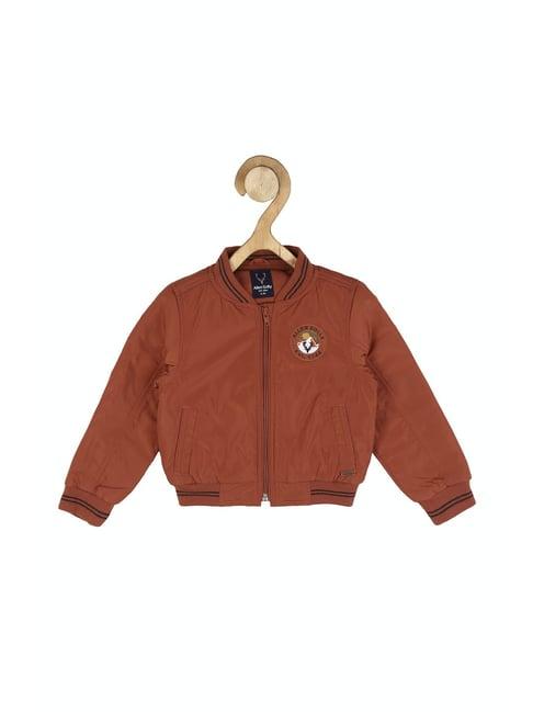 allen solly kids brown solid full sleeves jacket