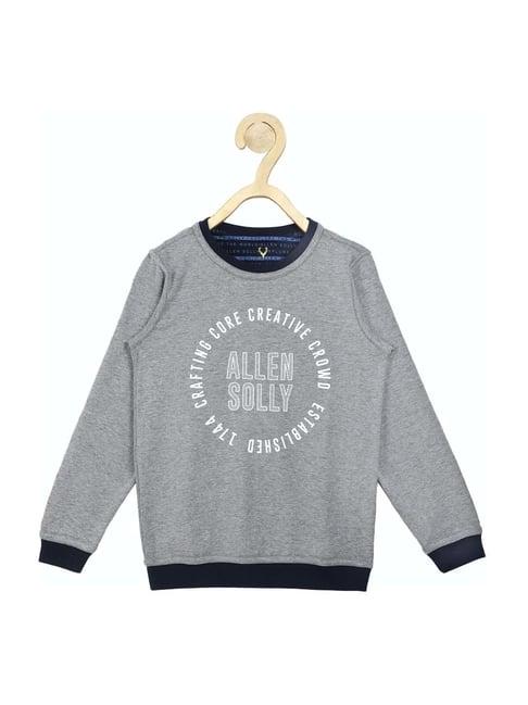 allen solly kids grey cotton graphic sweatshirt