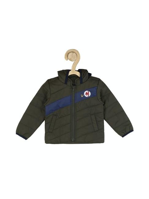 allen solly kids olive quilted full sleeves jacket