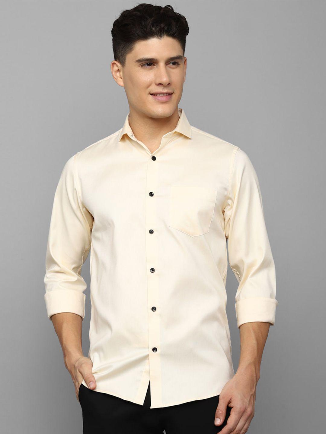 allen solly long sleeves slim fit pure cotton casual shirt