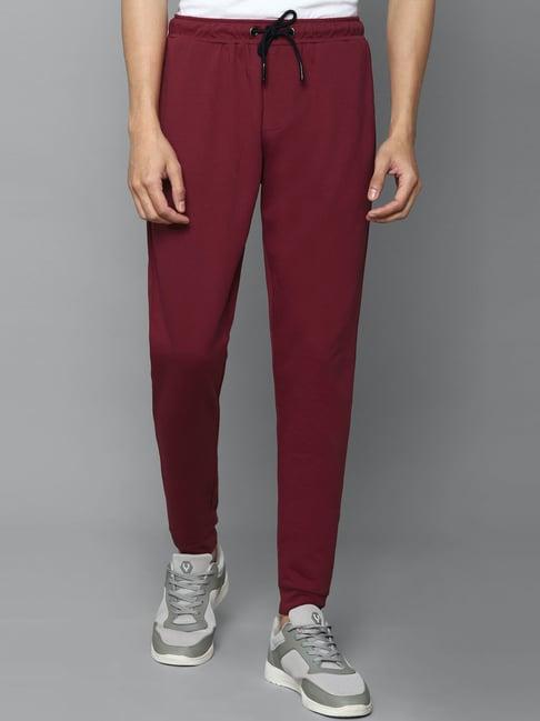 allen solly maroon  regular fit track pants