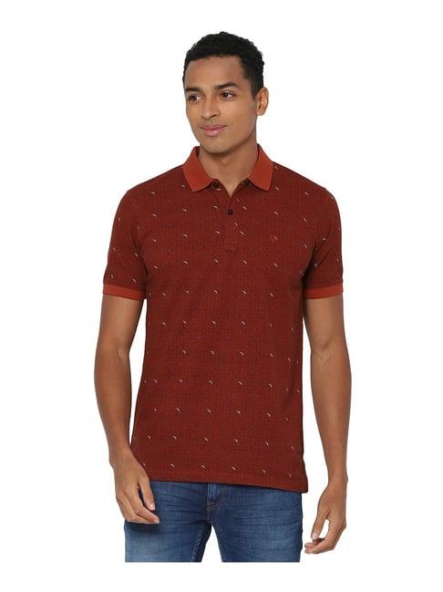 allen solly maroon polo t-shirt