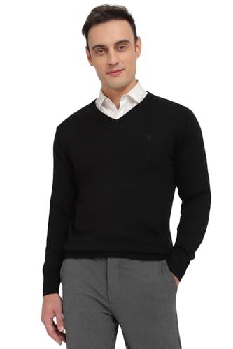 allen solly men's acrylic blend classic pullover sweater (asswsyrgfd18952_black