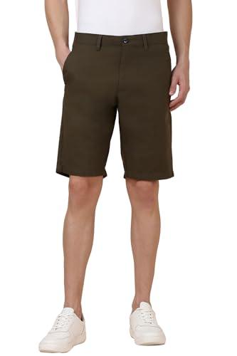 allen solly men's bermuda shorts (assrqsmfx73038_olive