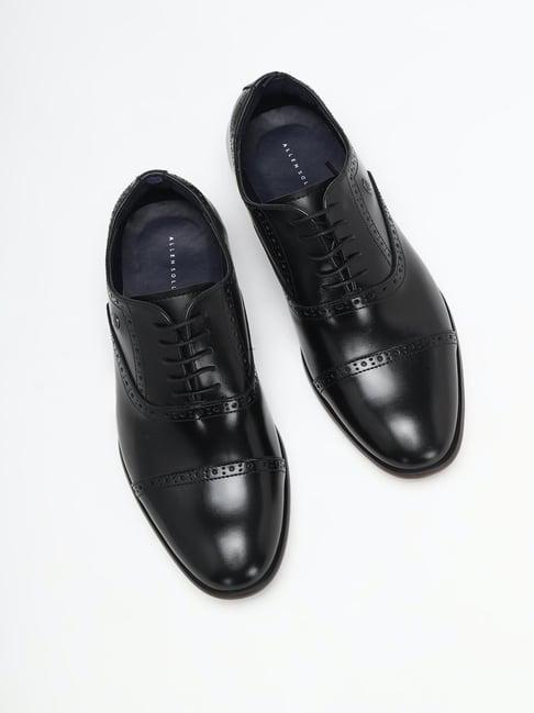allen solly men's black brogue shoes