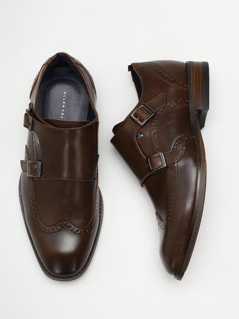 allen solly men's brown monk shoes
