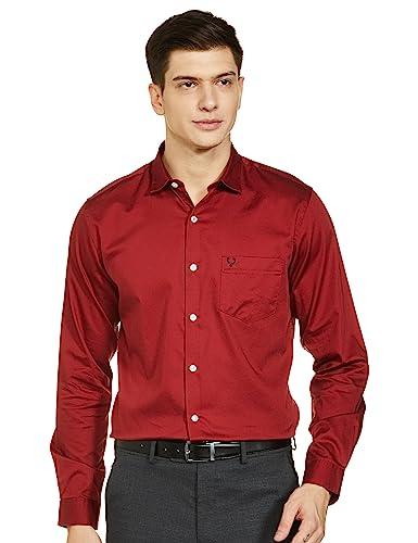 allen solly men's regular fit shirt (assfqspf328286_rust 40)