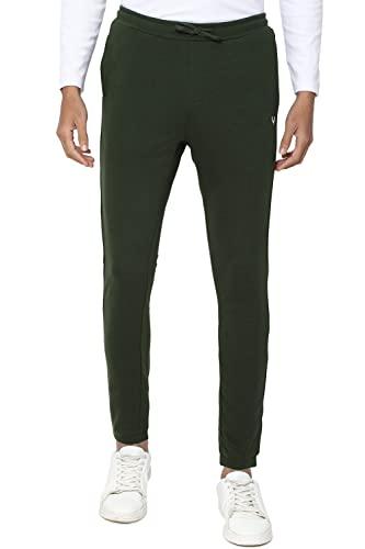 allen solly men's regular fit track pants (asljmrgfl25948_olive_l)