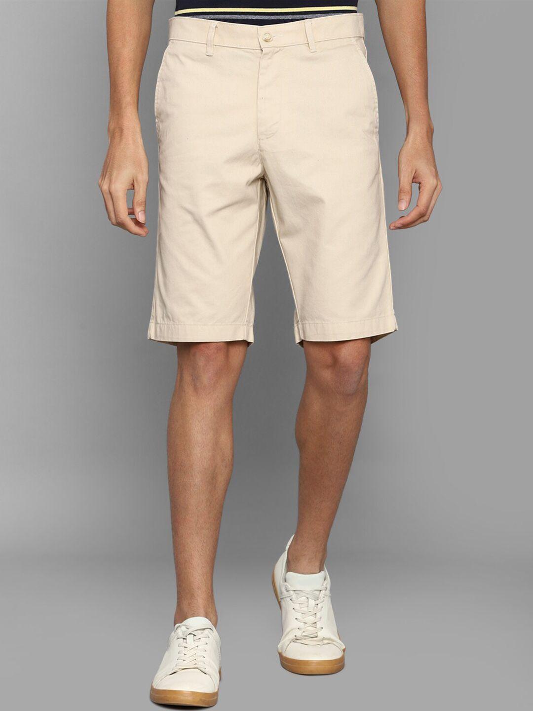 allen solly men beige slim fit shorts