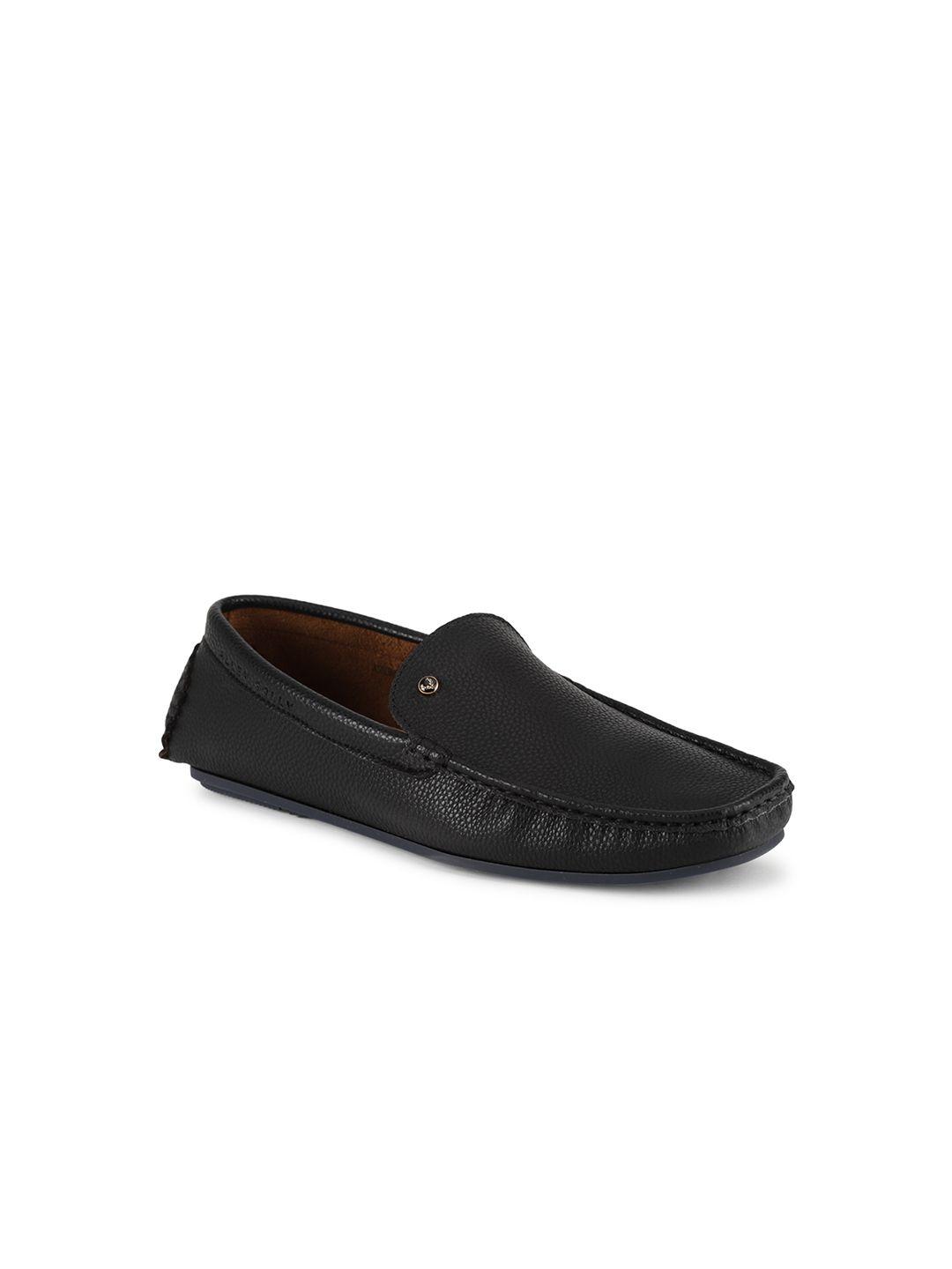 allen solly men black driving shoes