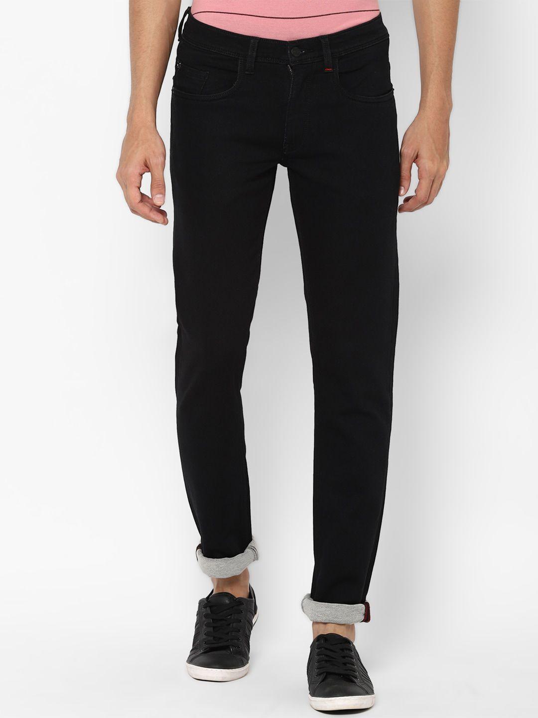 allen solly men black skinny fit jeans