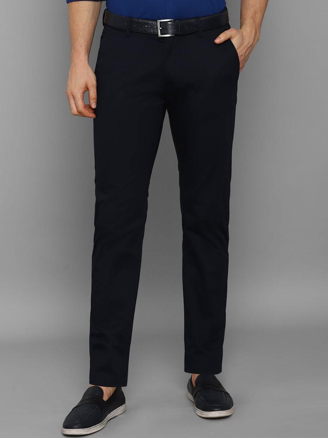 allen solly men black slim fit chinos casual trousers