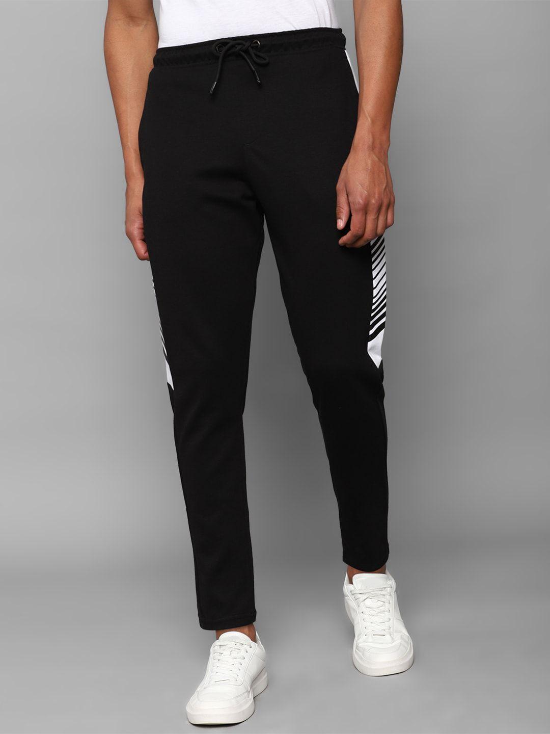 allen solly men black solid joggers