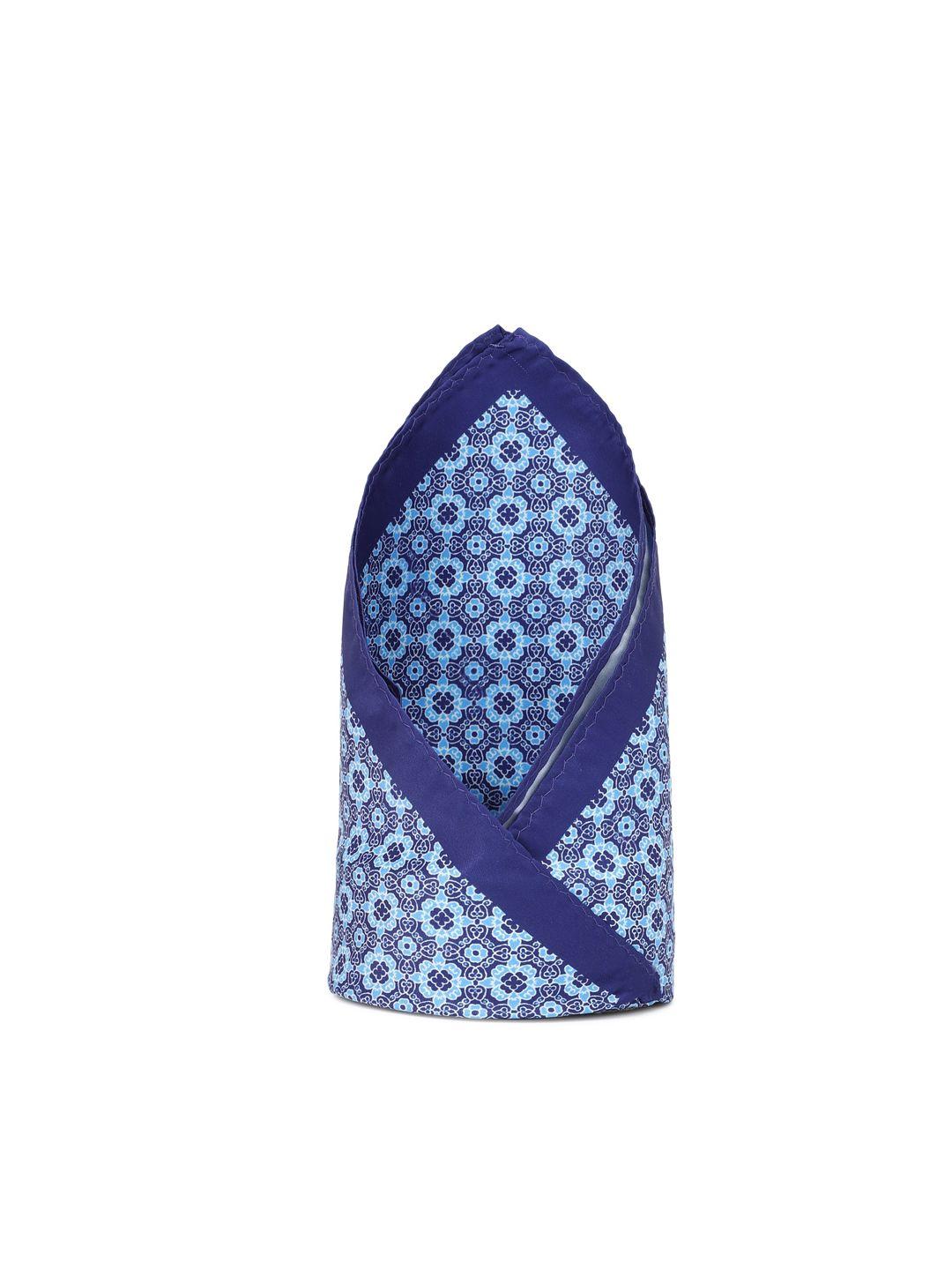 allen solly men blue printed pocket square