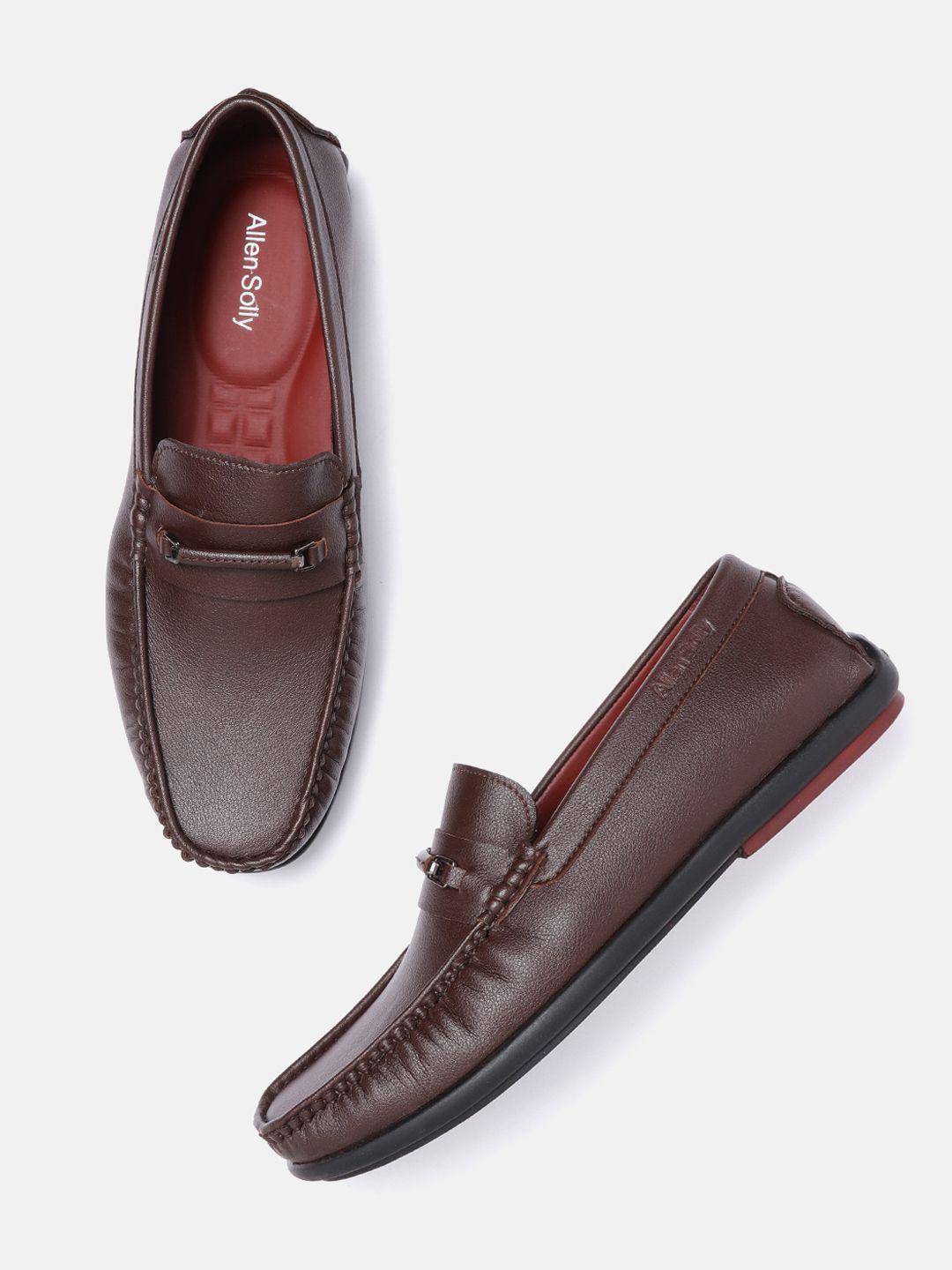 allen solly men burgundy driving shoes