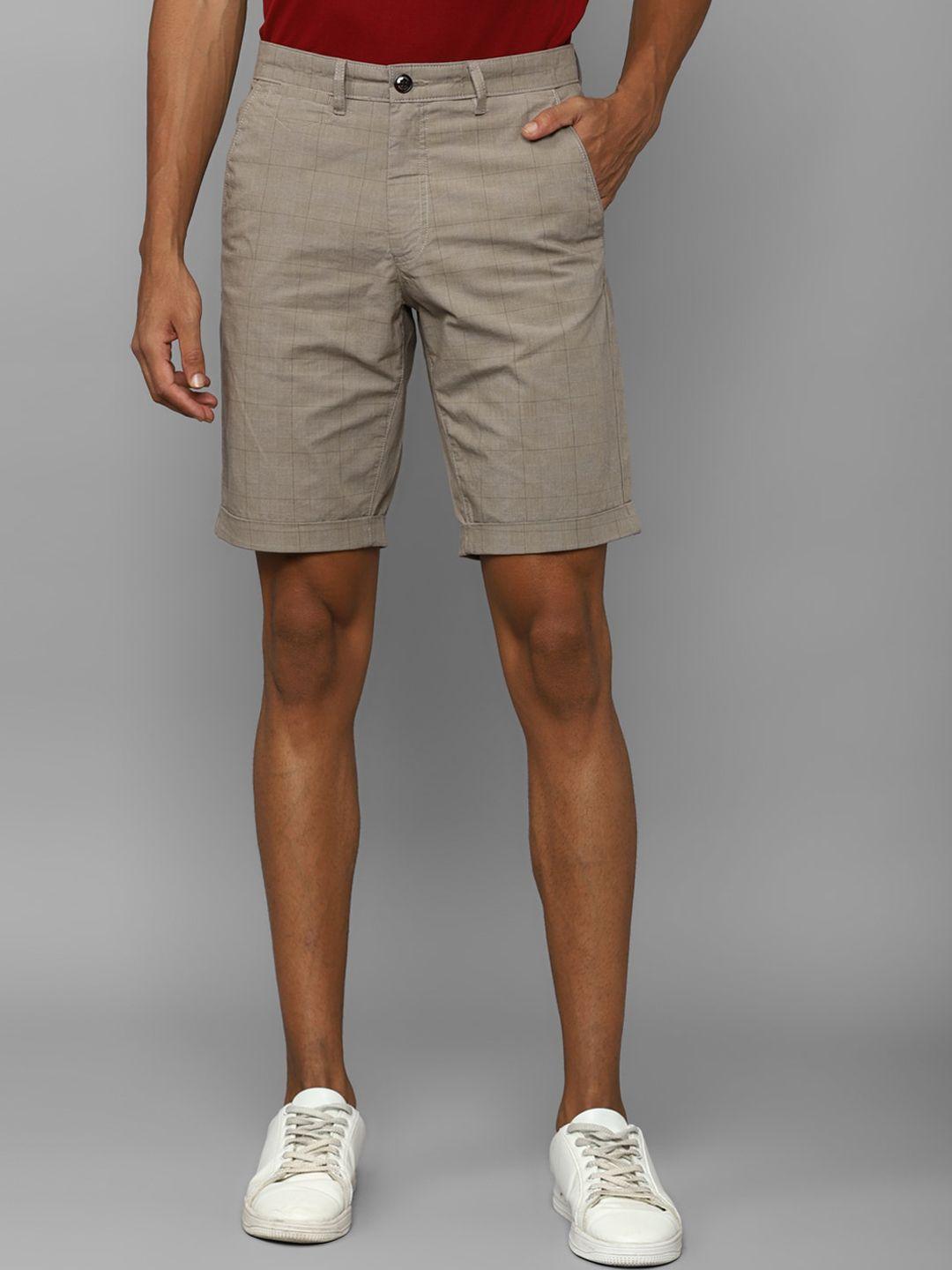 allen solly men checked slim fit shorts