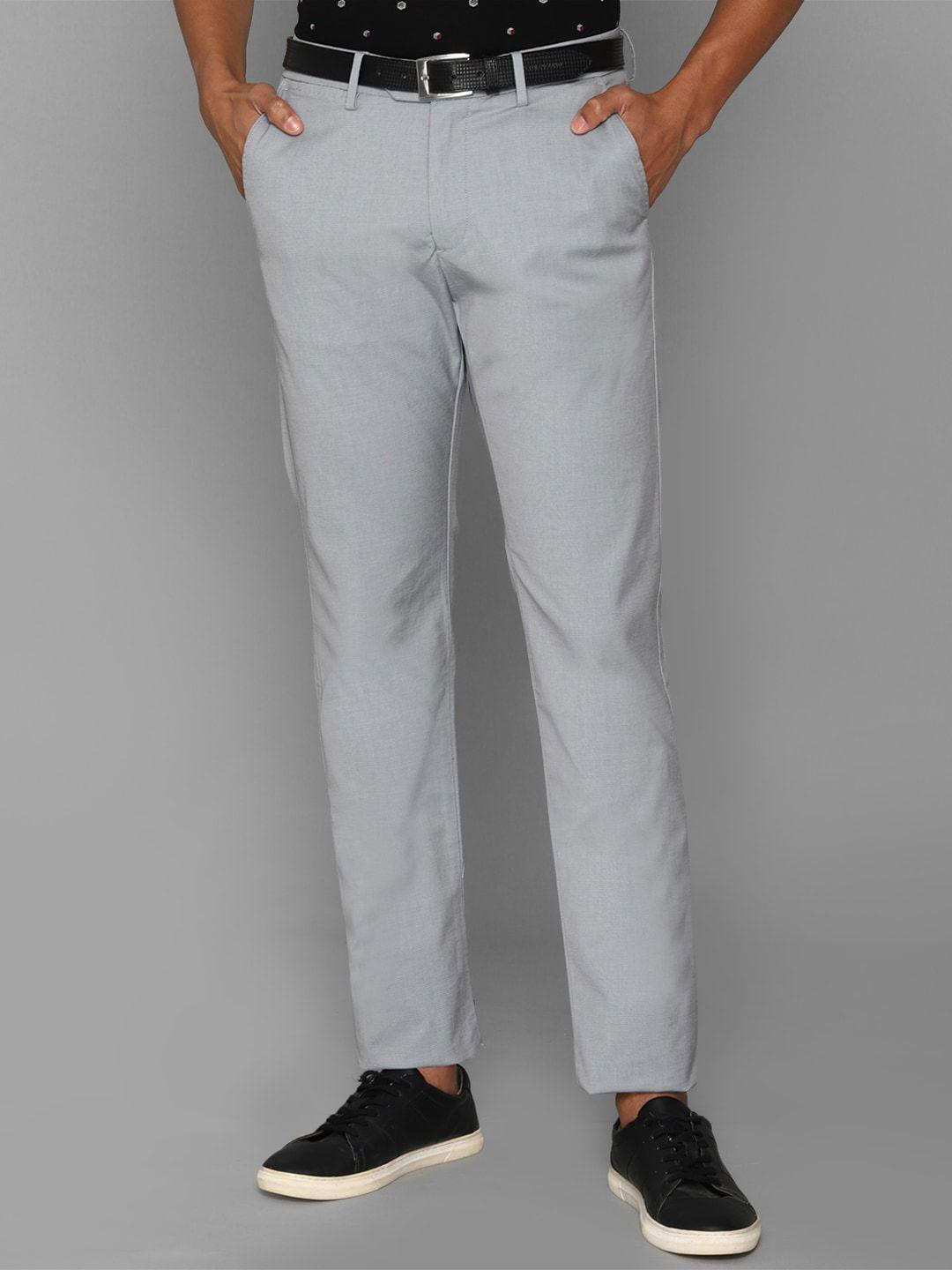 allen solly men cotton solid trousers