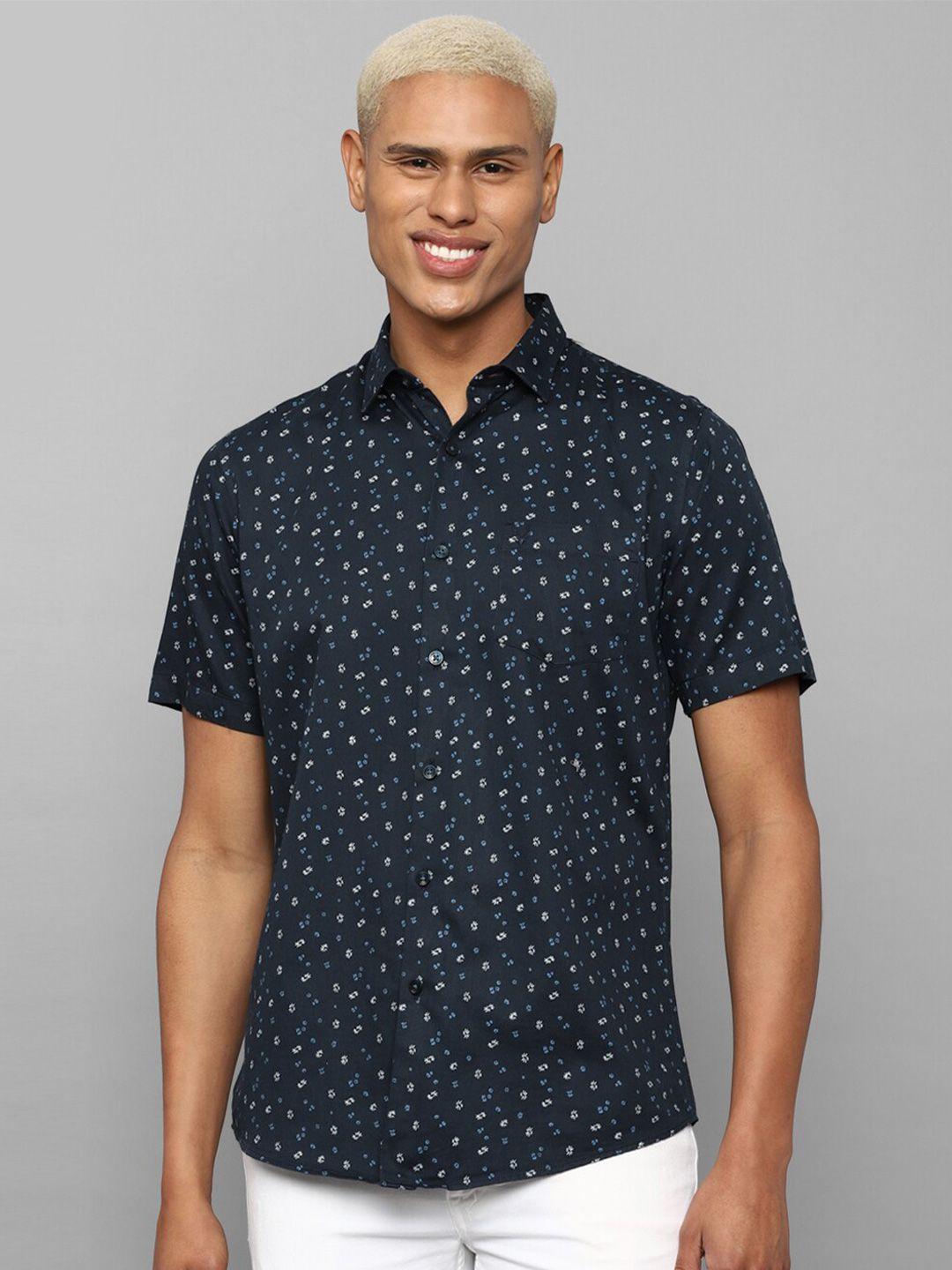 allen solly men floral printed casual slim fit cotton shirt