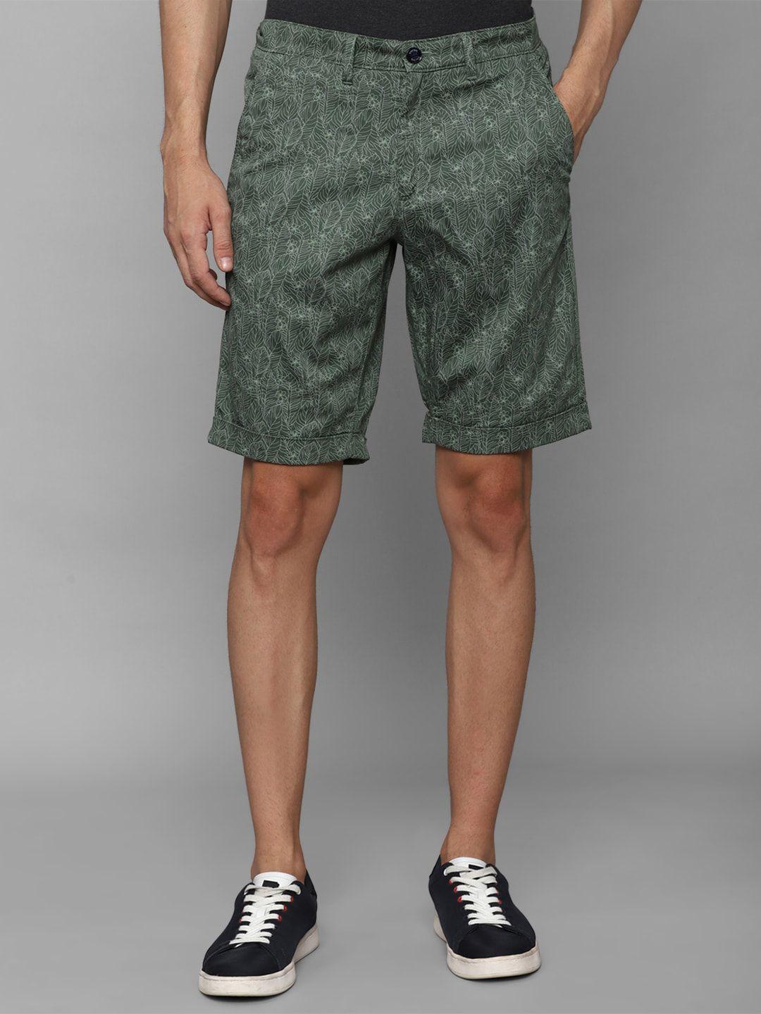 allen solly men floral printed slim fit pure cotton shorts