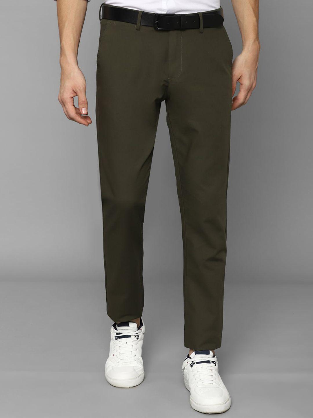 allen solly men green casual trousers