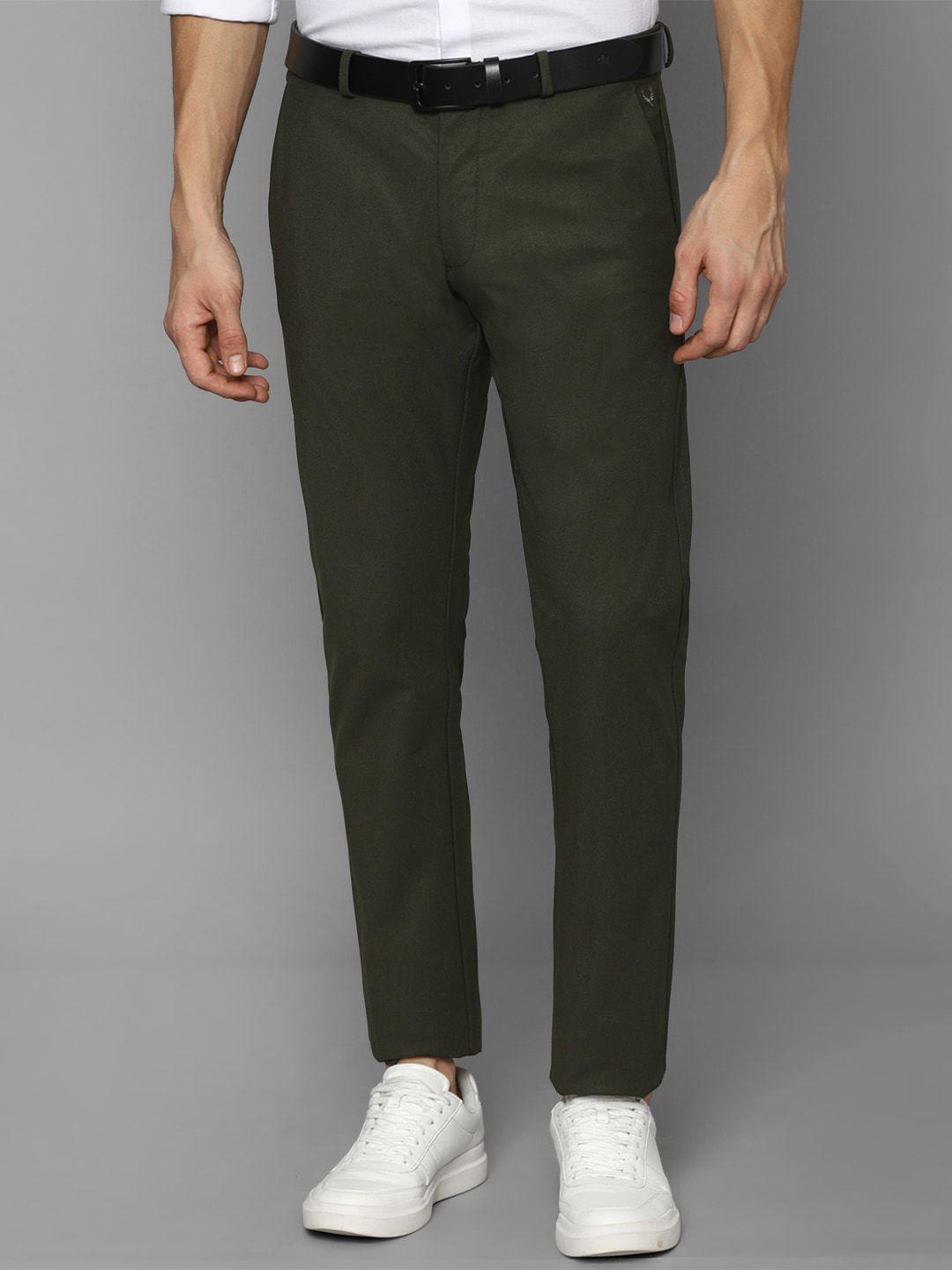 allen solly men green casual trousers