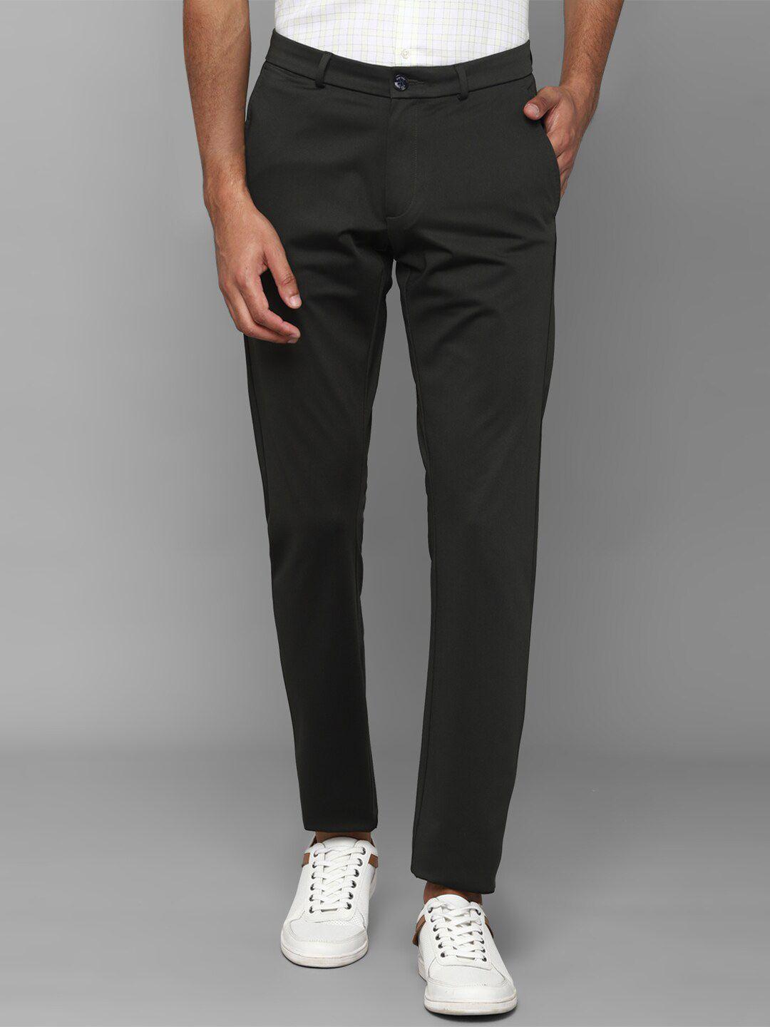 allen solly men grey slim fit trousers