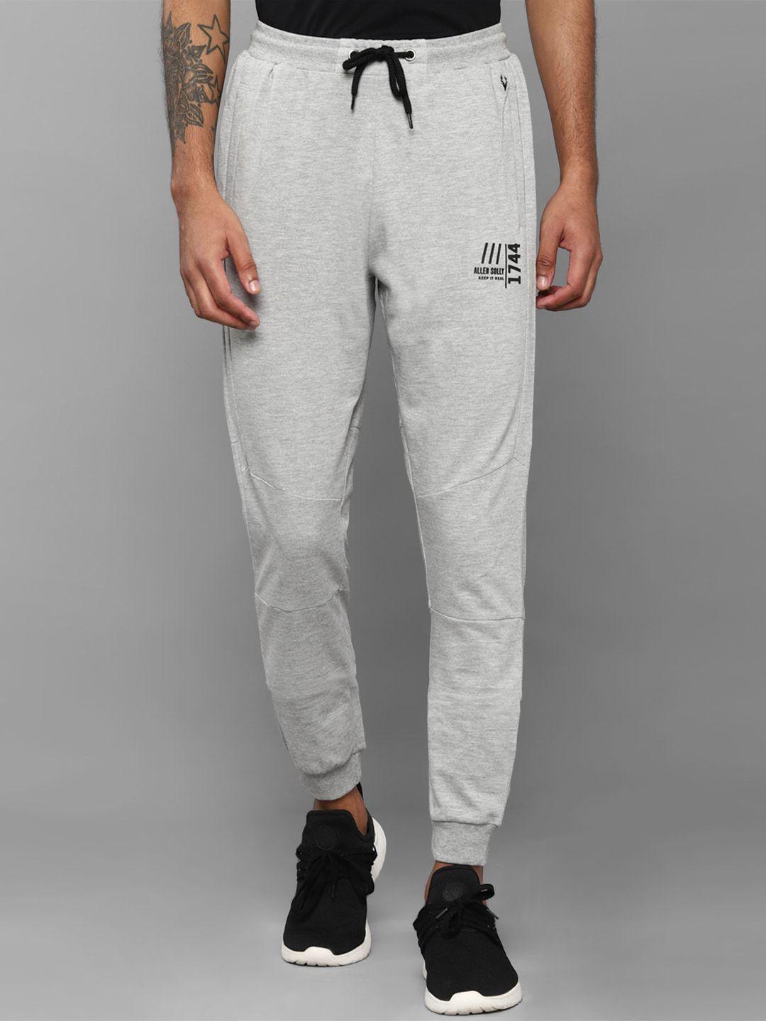 allen solly men grey solid joggers