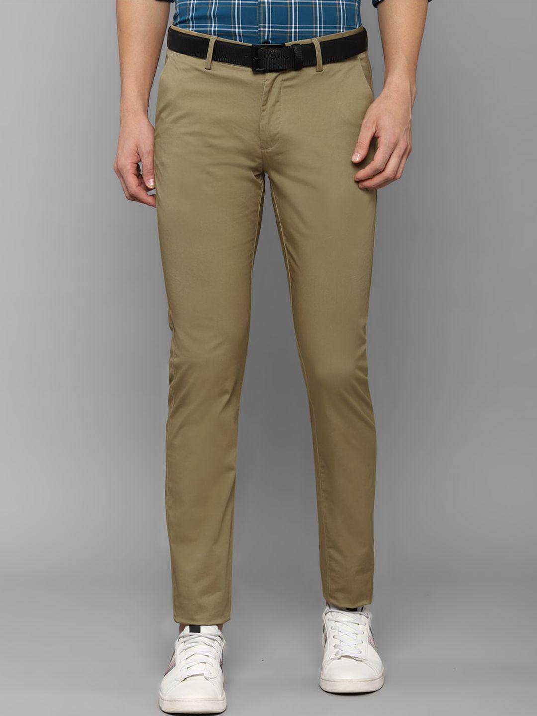 allen solly men khaki slim fit trousers