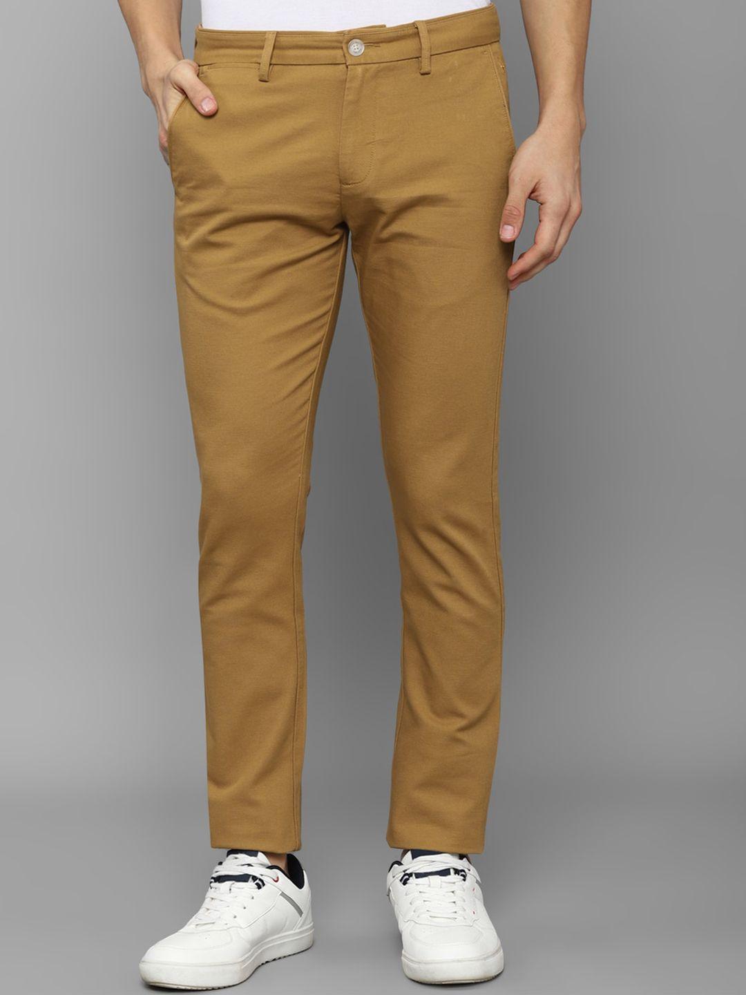 allen solly men khaki slim fit trousers