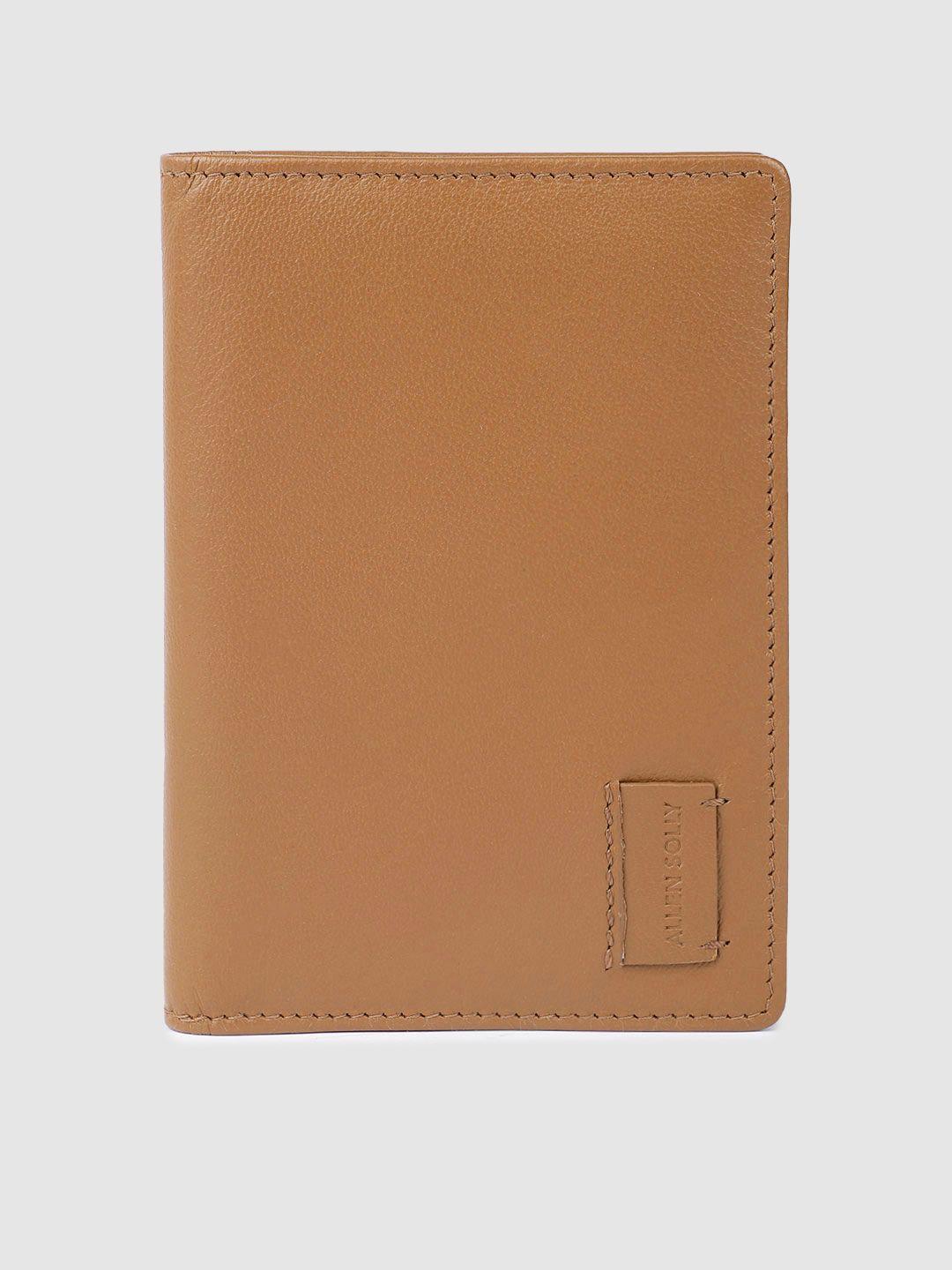 allen solly men leather passport holder