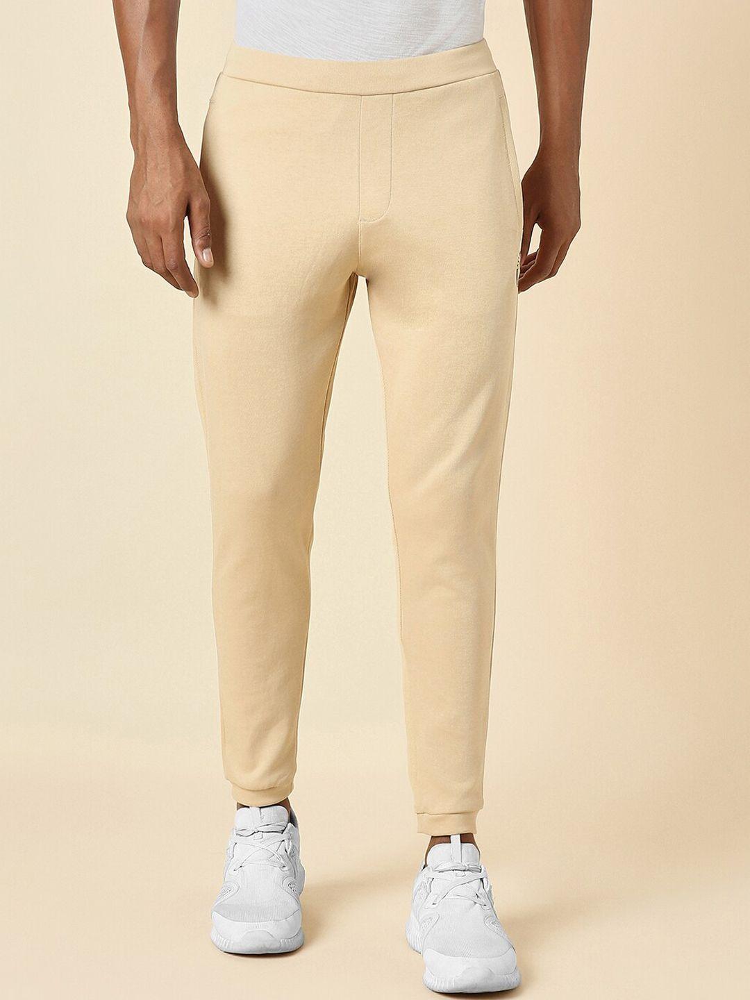 allen solly men mid rise pure cotton joggers