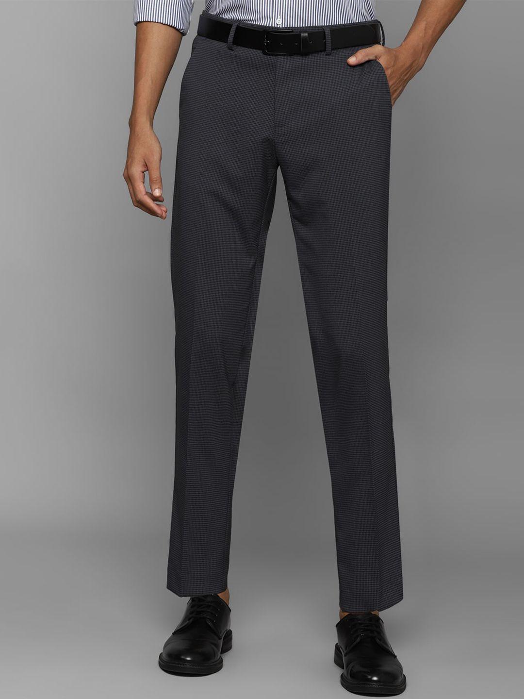 allen solly men mid rise slim fit formal trousers