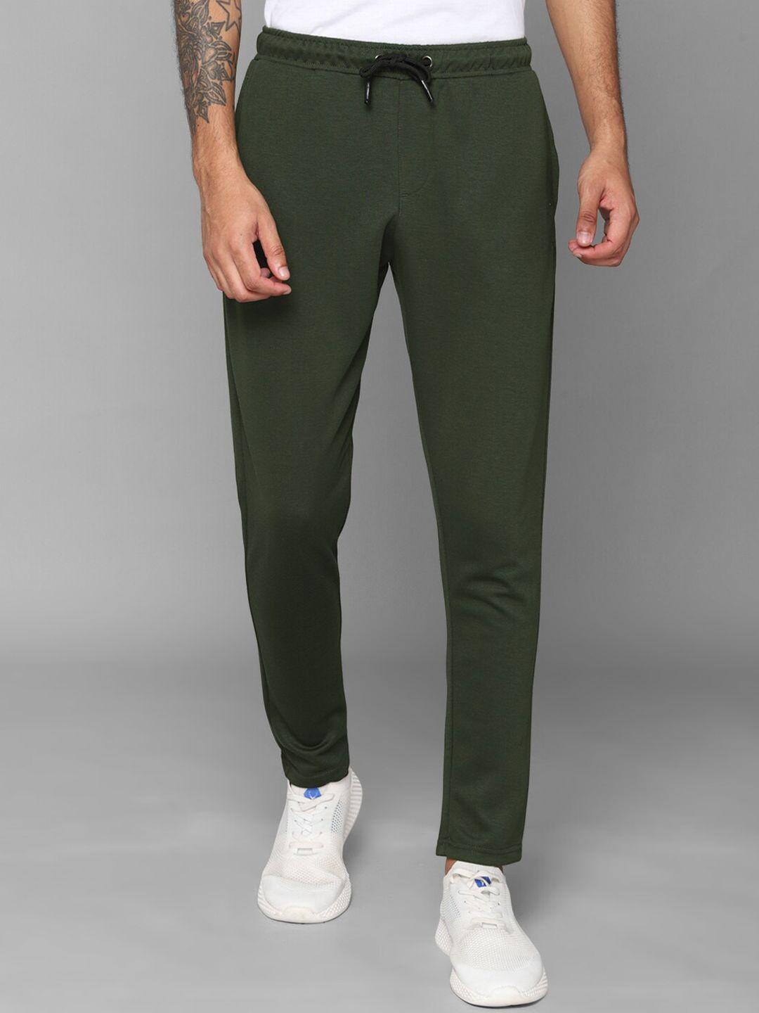 allen solly men olive solid track pants