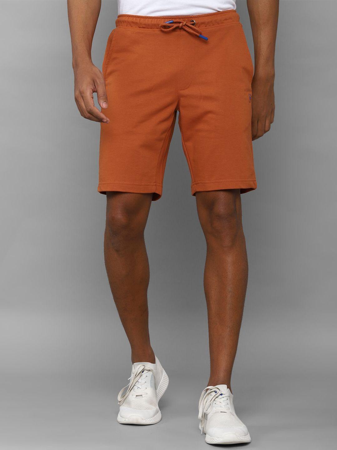 allen solly men orange slim fit shorts