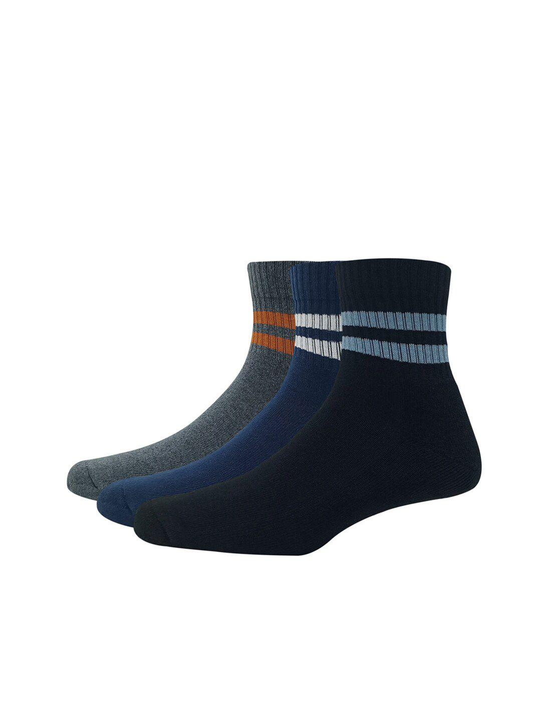 allen solly men pack of 3 above ankle-length patterned cotton socks