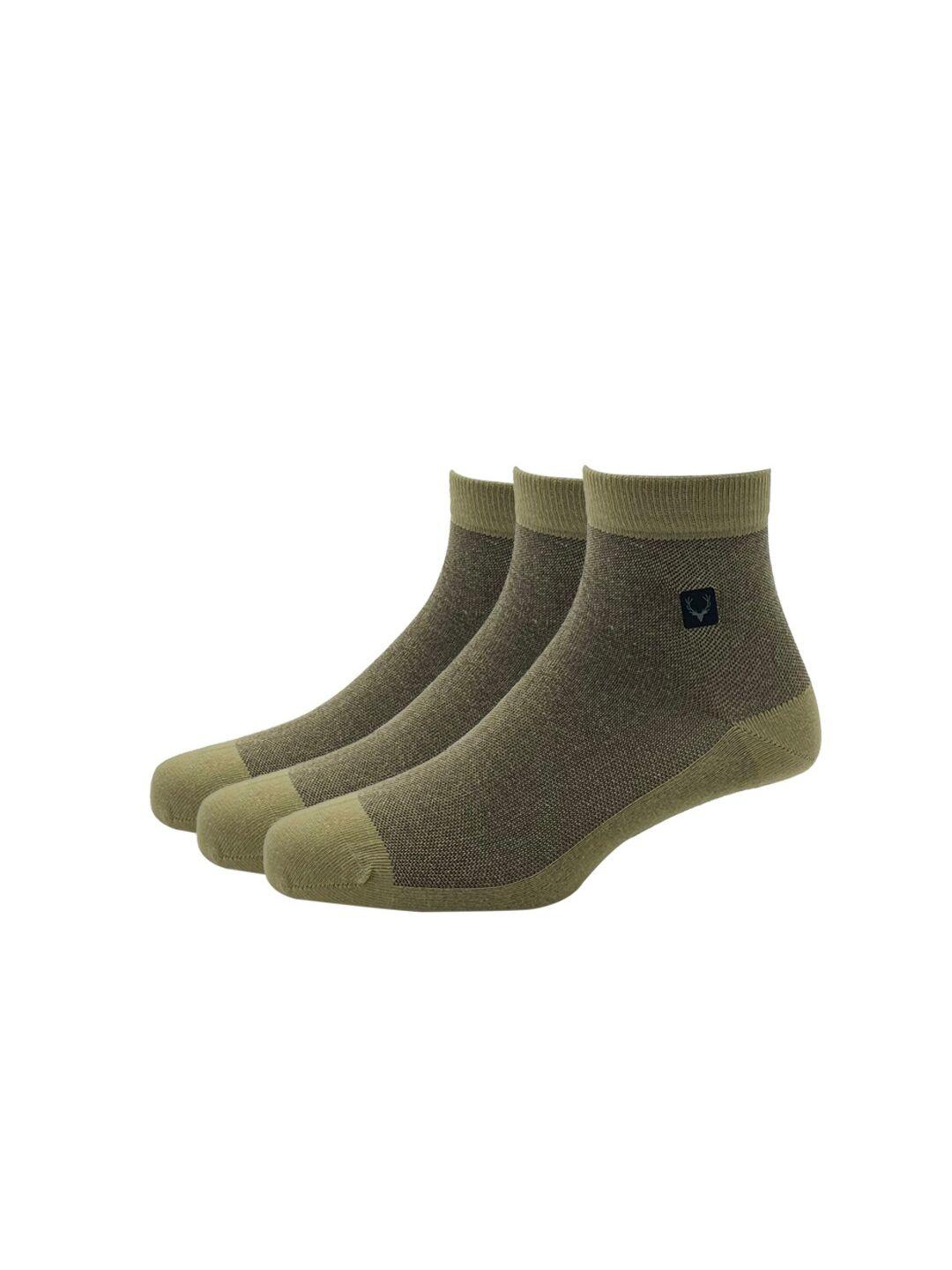 allen solly men pack of 3 patterned above ankle-length socks