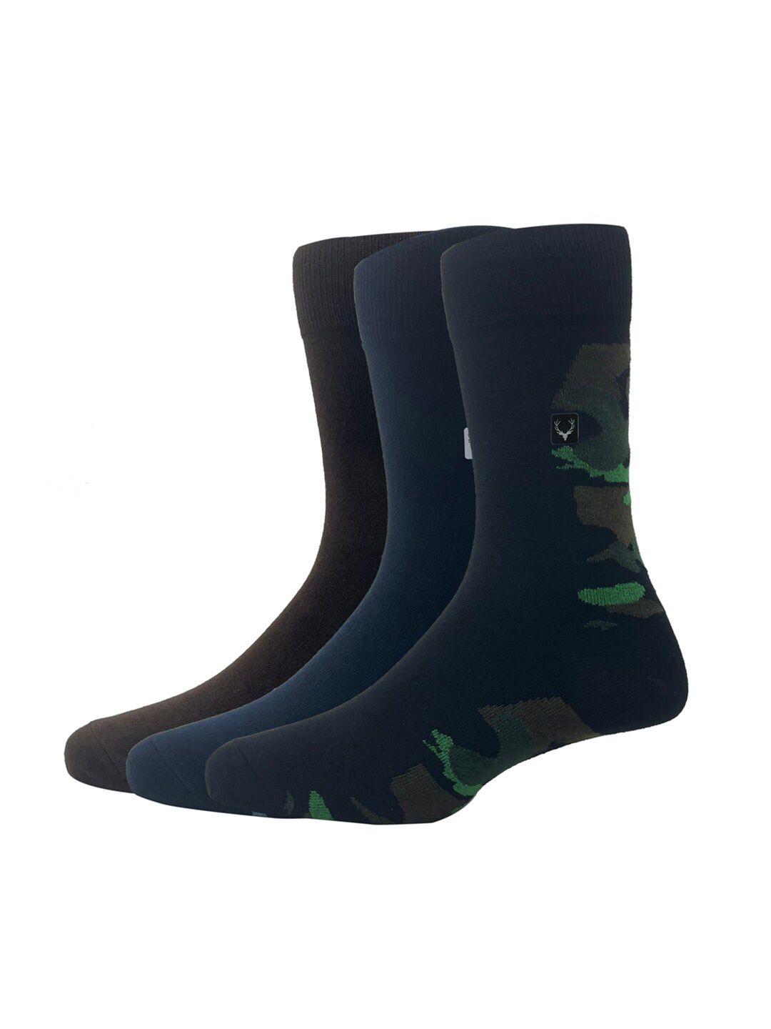 allen solly men pack of 3 patterned calf length socks