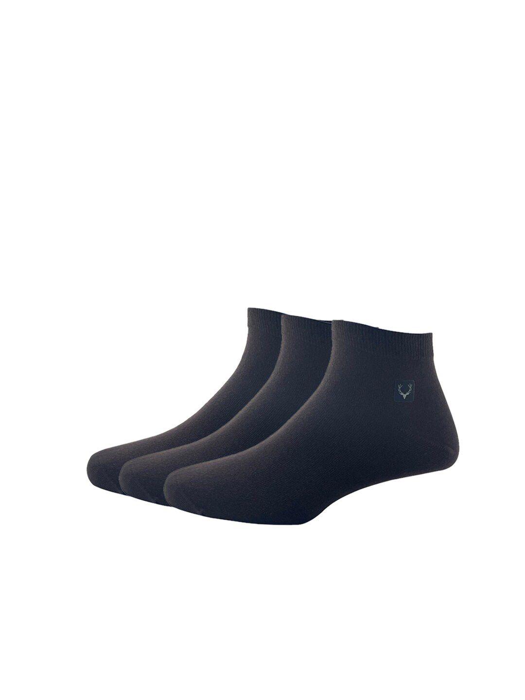 allen solly men pack of 3 solid ankle-length socks