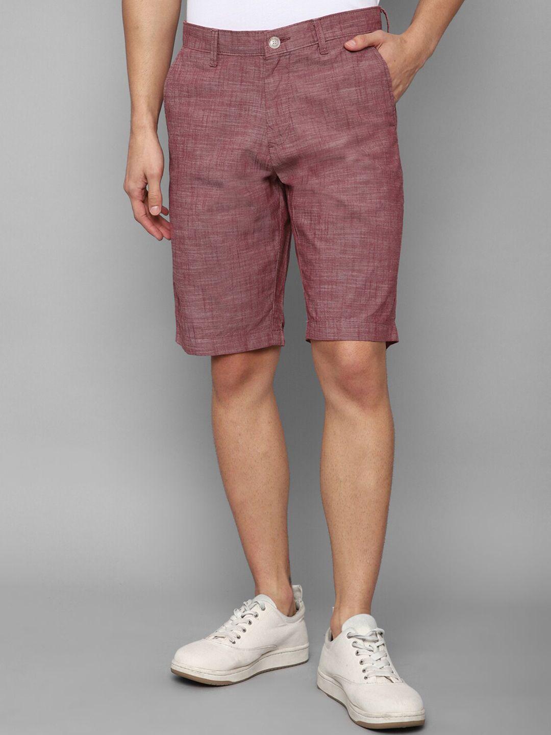 allen solly men pink slim fit shorts