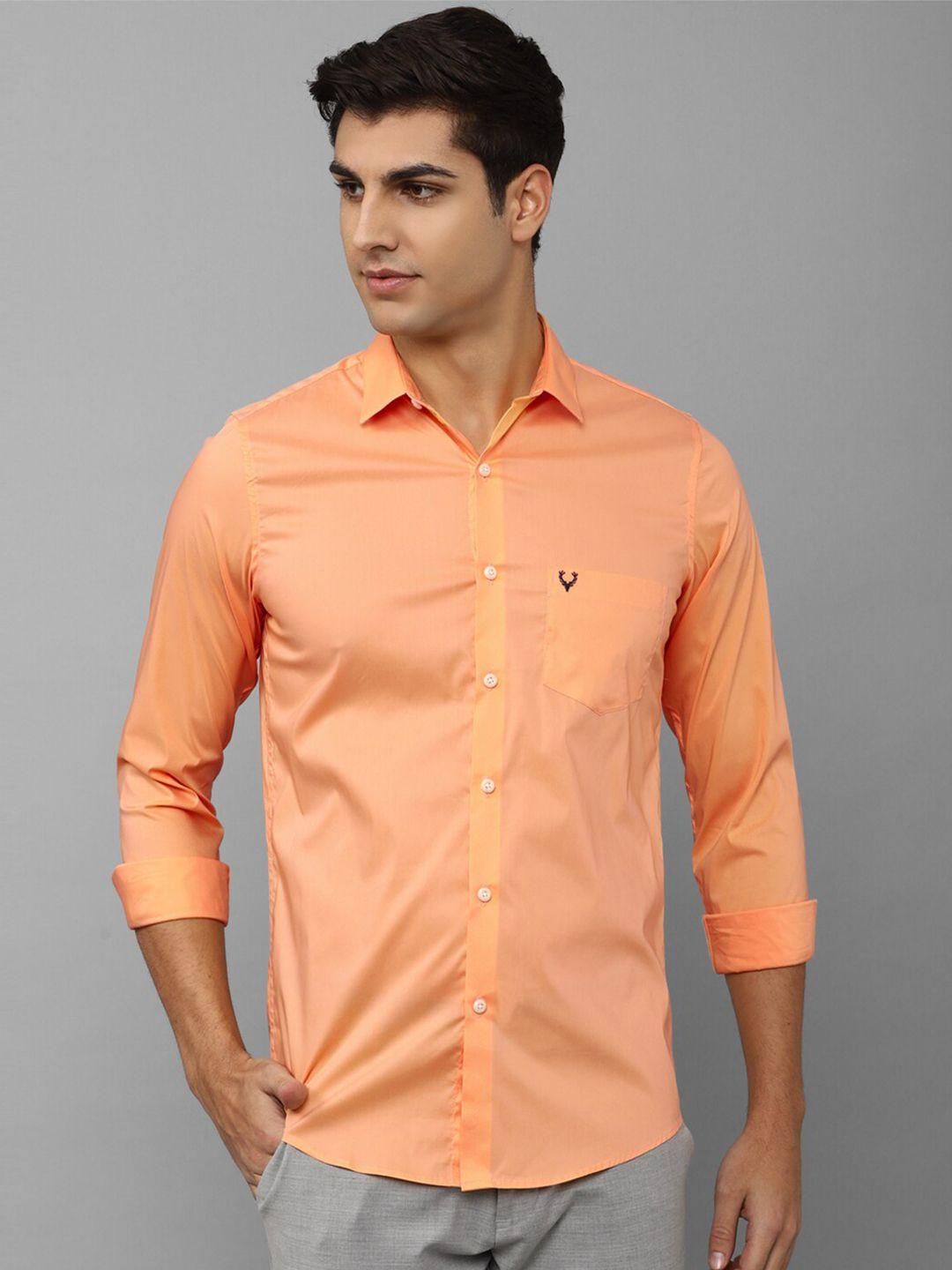 allen solly men slim fit casual cotton shirt