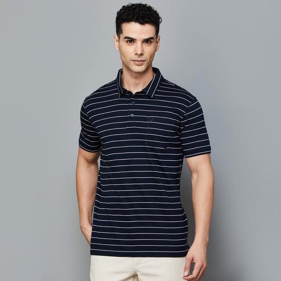 allen solly men striped polo t-shirt