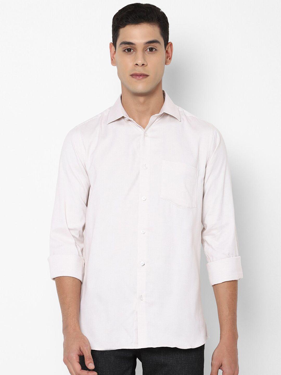 allen solly men white slim fit casual shirt