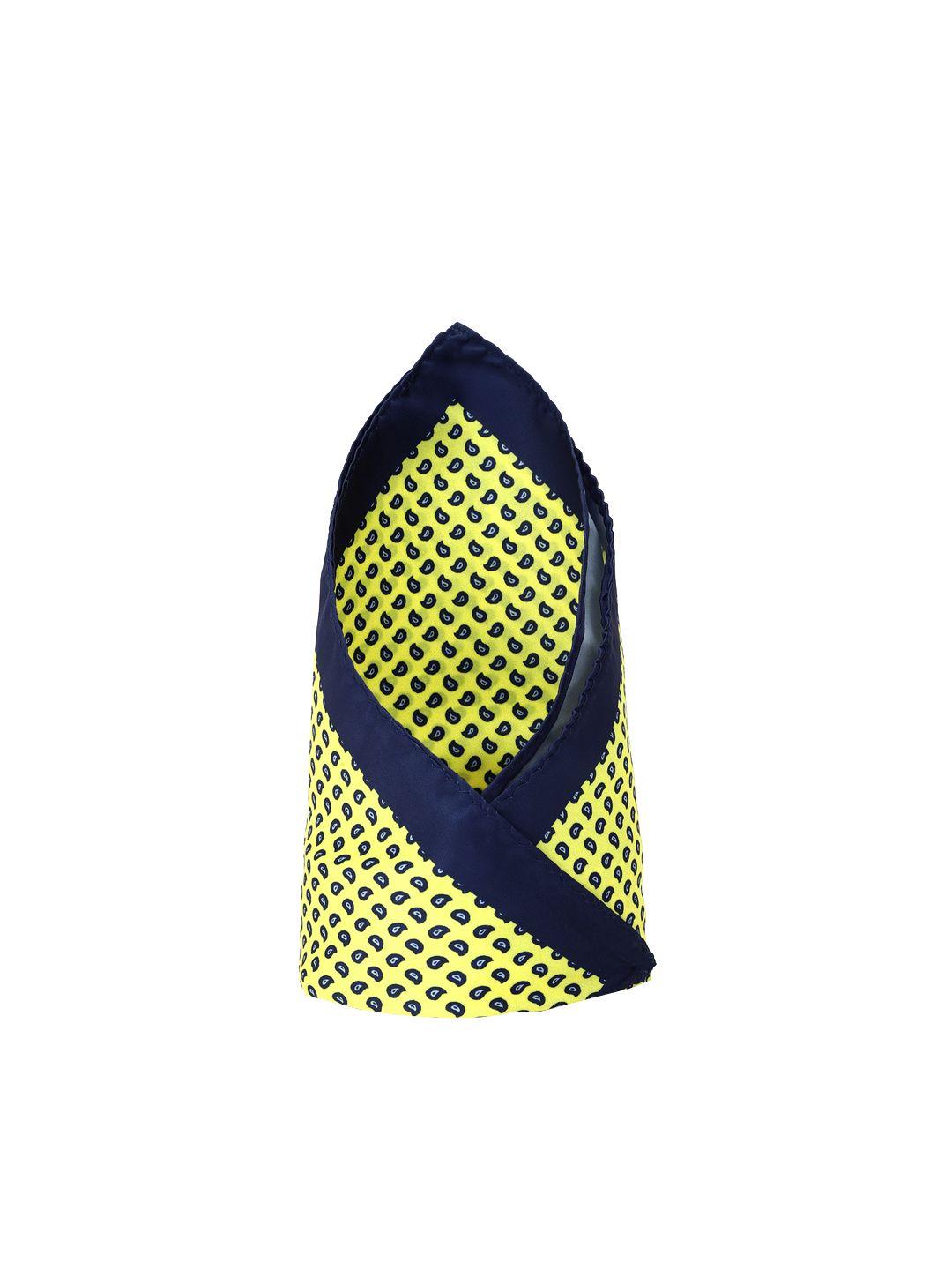 allen solly men yellow printed pocket square