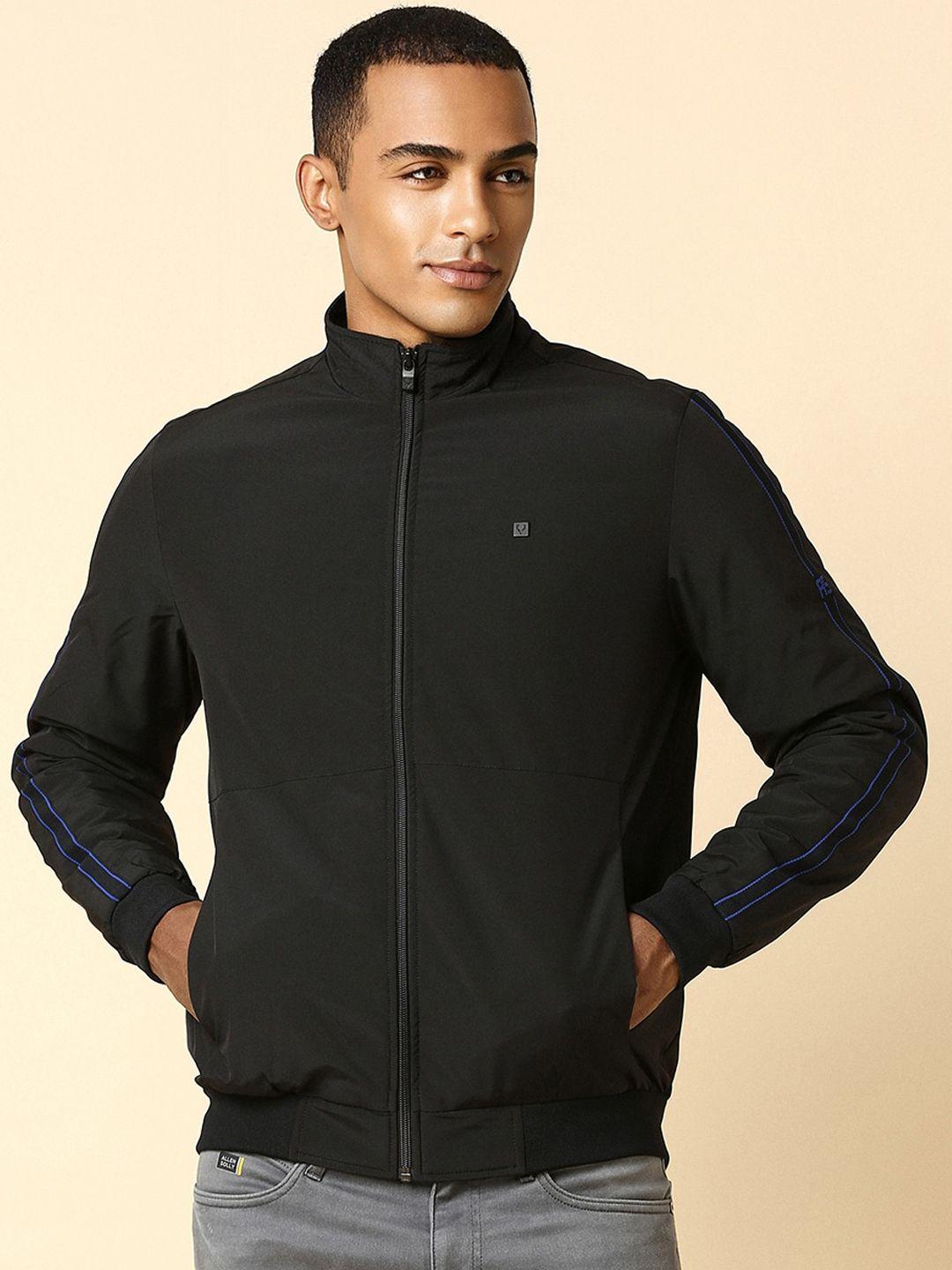 allen solly mock collar pure cotton bomber jacket