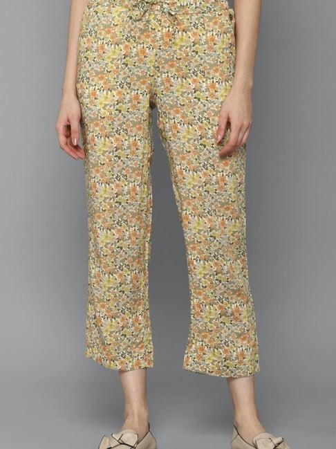 allen solly multicolor floral print trousers