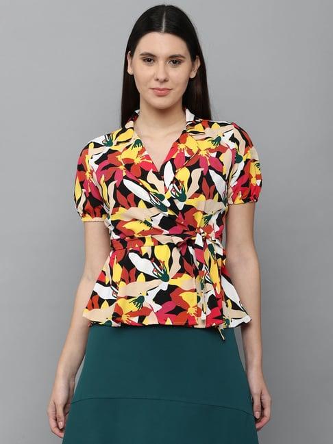 allen solly multicolor printed top